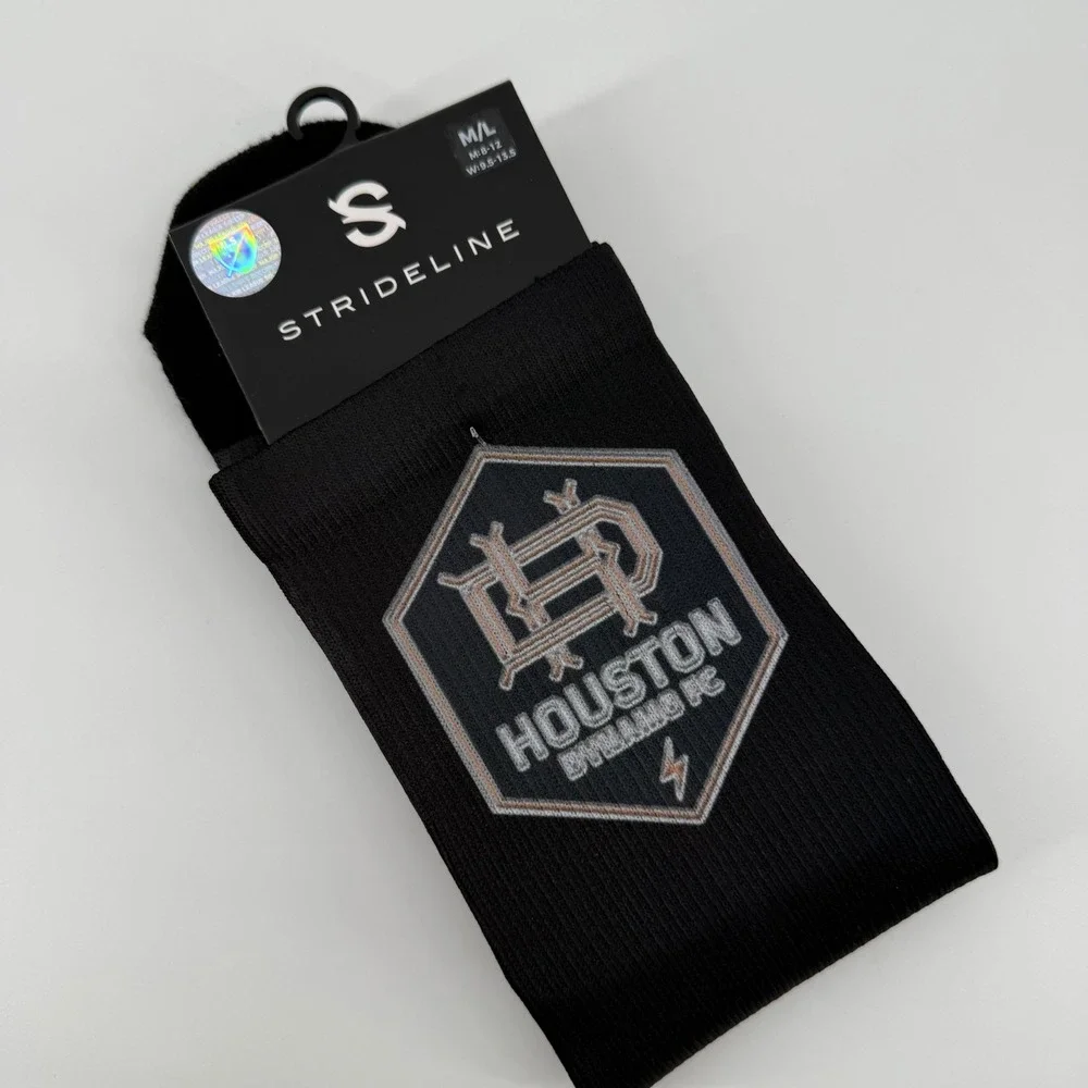 Houston‎ Dynamo FC Strideline Premium Black Soccer Socks M L